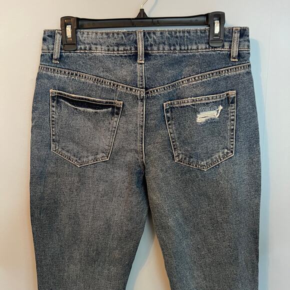 AFRM NEW Revolve Boyfriend Destroyed Luisa Denim Distressed Jeans Size 26 - Picture 11 of 13